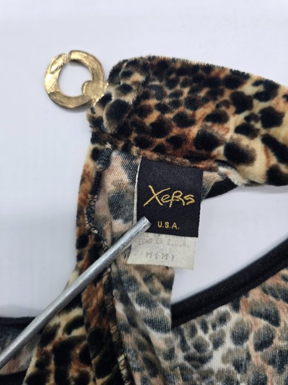Leopard Cutout Bodycon Midi Dress Open Back M - Picture 5 of 12